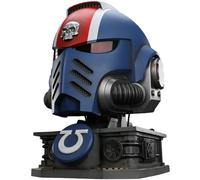 JOYTOY Warhammer 40k 1/1 Action Figure Ultramarines Tenente Titus MKX Casco e espositore replica (scala 1:1) Casco indossabile MkX 43,9 cm Regali da collezione, giocattoli per bambini dai 15 anni in