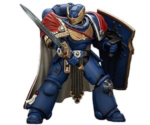 JOYTOY Warhammer 40k 1/18 Action Figure Ultramarines Victrix Honour Guard con Scudo Tempesta e Spada Potere Regali da collezione, Giocattoli per bambini dai 15 anni in su e adulti 12,7 cm