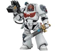 JOYTOY Warhammer 40K 1/18 Action Figure White Scars Terminator 1 con Power Sword e Storm Bolter 14 cm Modello da collezione Regali di compleanno Modello Warhammer Series