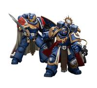 JOYTOY Warhammer 40K Action Figure SpaceMarine Ultramarines Marneus Calgar, Capitolo Maestro e Guardia d'onore Victrix con Scudo Tempesta e Spada Potenza