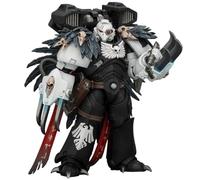 Joytoy Warhammer 40K Comandante del Capitolo della Guardia Raven Aethon Shaan con Griffe di Severax e Pistola a Impulsi Pesante 1/18 Figura d'Azione, Modello da Collezione e da Esposizione