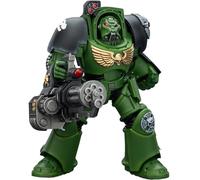 JOYTOY Warhammer 40K Salamanders Terminator 3 con Pugnale da Potere e Cannone d'Assalto 1/18 Figura d'Azione, Modello da Collezione e da Esposizione