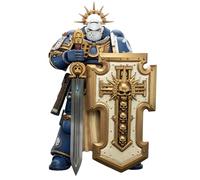 JOYTOY Warhammer 40K Spacemarine Ultramarines Levantus con Power Sword, Stormshield e Bolt Pistol 1:18 Action Figure da collezione