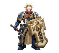 JOYTOY Warhammer 40K Spacemarine Ultramarines Metaurus con Ascia del Potere, Scudo Tempesta e Pistola al Plasma 1/18 Action Figure Collezionabile
