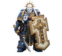 JOYTOY Warhammer 40K Spacemarine Ultramarines Torvald con Power Sword, Stormshield e Bolt Pistol 1:18 Action Figure