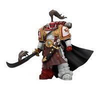 JOYTOY White Scars Warhammer 40k 1/18 Action Figure Cicatrici bianche Hibou Khan, Cercatore di Espiazione, con powersword''The Breath of theStorm' Regali da collezione, giocattoli per bambini dai 15