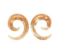 JOYTOYOU 2 pezzi Art Glass Linee colorate 9 a forma di tunnel per le orecchie dilatatori per donne e uomini, 8 g (3 mm) - 00 g (10 mm), VETRO, not_noto