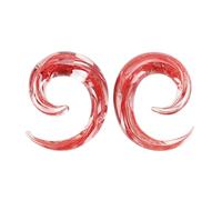 JOYTOYOU 2 pezzi Art Glass Linee colorate 9 a forma di tunnel per le orecchie dilatatori per donne e uomini, 8 g (3 mm) - 00 g (10 mm), VETRO, not_noto