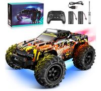 JOYTREKY Macchina Telecomandata - 1:18 Alta velocità LED Light 25KMH | Auto RC con Spray 2.4GHz AllTerrain Off-Road Truck Giocattoli 2 Batterie ricaricabili 60 Minuti Giocattolo da Corsa Veloce