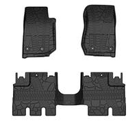 JOYTUTUS Tappetini anteriori e posteriori per Jeep Wrangler JKU Unlimited 4 porte 2014 2015 2016 2017 2018 82213860 82214404