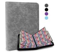 JOYUE Album Carte Raccoglitore Album Collezione Carte, Raccoglitore Carte Grande Album Carte Collezionabili 9 Tasche 30 Pagine Contenere 540 Carte, Album Porta Carte per Regalo Collezionisti (Grigio)