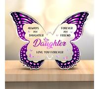 Joyvado Regali per figlia, decorazioni acriliche a forma di farfalla, regalo di compleanno per figlia da mamma e papà, regali a mia figlia per il suo compleanno, Natale, migliori idee regalo