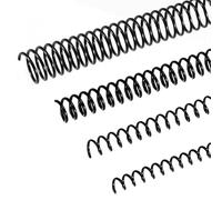 JOYVANTAGE Spirali in plastica, kit per rilegatura a spirale, varie dimensioni, per Notebook (confezione da 48, nero, 1/4, 5/16, 1/2, 3/4 pollici)