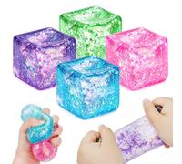 JOYVOVO 4 Pezzi Stress Cube Squishys, Ice Cube Squeeze Fidget Giocattoli