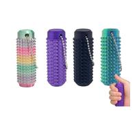 JOYVOVO 4pcs Portachiavi Con Stimolazione Della Presa Spinosa, Mini Giocattoli Tascabili Antistress, Ciondolo A Forma Di Chiave Di Sfiato Per Alleviare L'Ansia Positivo, Fidget Dal Dolore