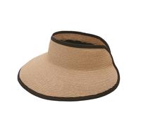 Joywant Cappelli da donna con visiera parasole, ripiegabile a tesa larga, cappello da spiaggia con visiera in paglia, accessorio essenziale per le vacanze estive in spiaggia