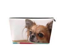 JOYXEONA Papillon in The Box - Borsa da viaggio in pelle stampata per cosmetici, Argento, Taglia unica