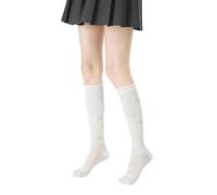 Joyxien 2 paia di calze da donna a righe verticali traspiranti e confortevoli per il tempo libero squisite calze floreali, R8629 Huazanqi Cluster, Taglia unica