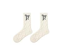 Joyxien 2 paia di calzini caldi da donna simili a visone sono comodi, semplici e squisiti per il tempo libero., Trucco crema R8847, Taglia unica