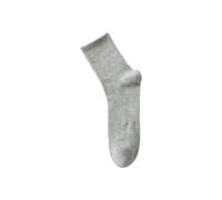 Joyxien 3 paia di calzini da uomo in rete traspirante, assorbono il sudore, casual, confortevoli, semplici e squisiti calzini in puro cotone a tubo corto, grigio tubo medio