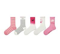 Joyxien 5 paia di calze sportive da donna ricamate casual con lettere a righe disossate in cotone pettinato, Diario dei sogni, Taglia unica