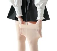 Joyxien Calzini da donna in tinta unita anti-aggancio ispessiti comodi e versatili delicati a tubo alto - colore della pelle - taglia grande