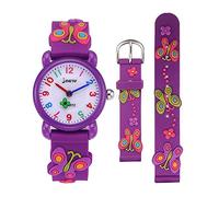 JOYYI Children's 3D Cartoon Orologio da Polso al Quarzo in Silicone (Viola)
