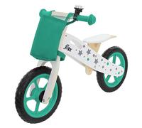 Joyz Bici da Equilibrio in Legno Verde per Bambini a Partire da 2 Anni Bicicletta da Corsa Senza Pedali con Sedile Regolabile Ruote Antiforatura da 11 Pollici Bici da Bilancio con Borsa in Tessuto