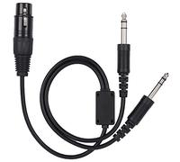 Joyzan Adattatore Per Cuffia Aviazione, Cavo Adattatori Cuffie Aeronautiche Audio Aerei U 174 Aeronautica Portatile Elicotteri a Doppio Spinotto Generale XLR a GA Doppia Spina 5 Pin Plug And Play