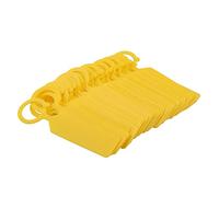 Joyzan Etichette per Piante da Appendere, Marcatori Appendere in Plastica Impermeabili Giardino dei Vivai Marcatore Picchetti Targhette Semi di Giardinaggio Esterna Etichetta Anello(Giallo)