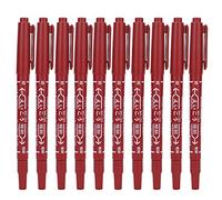 Joyzan Pennarello per, Pennarelli e Piercing Tattoo Marking Pen Pennino per Oleoso a Doppia Testa Pennato Posizionamento Marcatura Strumento Temporanei 10 Pezzi(Rosso)
