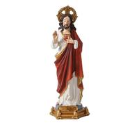 Joyzan Statua del Sacro Cuore di Gesù, Squisita Statuetta Religiosa di Fattura Dettagliata, Ideale per Decorare L'altare Domestico e gli Ambienti della Chiesa (25 * 12 * 10)