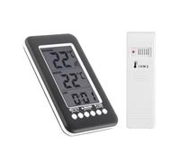 Joyzan Termometro Igrometro Digitale, Interno Metereologica Sensore Esterno Filo Elettrico Wireless Interni Esterni Orologio Data Senza Fili Ambiente Misura Umidità Temperatura Casa Stanza Giardino