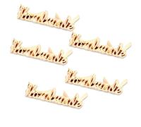 Joyzol Etichette in metallo fatte a mano, 5 etichette stampate fatte a mano per la creazione di gioielli, artigianato fai da te, cucito borse di abbigliamento decorazione (oro chiaro)