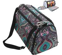 JOZEA Borsa portaoggetti per lana, uncinetti e altri accessori, borsa per ferri da maglia, viola (solo borsa)