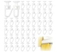 JOZMMZEOOA 125 Pezzi Ganci Tende,Scorrevoli Tenda Ganci Cursori Gancio Plastica Ganci Tende Binario Universali Gancetti Tende Scorrevoli Pieghevole con Fibbia,per Tende Aste Binario