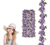 JOZMMZEOOA 4.57 Metri Passamaneria Pizzo 20mm Passamaneria Decorativa Tessuti Pizzo Merletti Pizzi Decorazioni Bordo Bordure Tessuti,per Cucito Fai Mestiere Festa Nozze Decorazioni Casa (Viola)