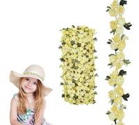 JOZMMZEOOA 4.57 Metri Passamaneria Pizzo 20mm Passamaneria Decorativa Tessuti Pizzo Merletti Pizzi Decorazioni Bordo Bordure Tessuti,per Cucito Fai Mestiere Festa Nozze Decorazioni Casa (Giallo)