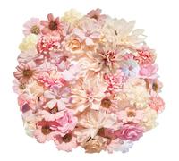 JOZMMZEOOA 40 Pezzi Fiori Finti per Decorazioni,Vari Colori Fiori Artificiali Fiorellini Bomboniere Fiori Finti da Interno per Torte Decorativi,per Fiorellini Bomboniere (Colore chiaro)