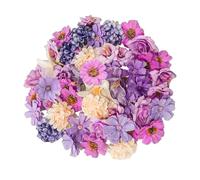 JOZMMZEOOA 40 Pezzi Fiori Finti per Decorazioni,Vari Colori Fiori Artificiali Fiorellini Bomboniere Fiori Finti da Interno per Torte Decorativi,per Fiorellini Bomboniere (Serie Viola)