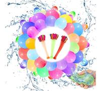 JOZMMZEOOA 444 Pezzi Palloncini Acqua,Water-Filled Balloon Bombe D'Acqua Reusable Water Balloons Palloncini Acqua Autosigillanti Gavettoni Bomb Balloons Self Closing Water Bombs Riempimento Veloce