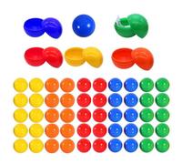 JOZMMZEOOA 50 Pezzi Palline da Lotteria,5 Colori Palline Della Lotteria 3 CM Mini Plastica Vuotae del Bingo Palline Colorate Plastica L'Estrazione Della Lotteria Palline Disegno Lotteria