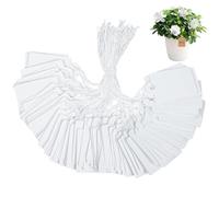JOZMMZEOOA 500 Pezzi Etichette Prezzi,Etichette Carta Kraft Segnaposto Matrimonio Marrone Bianco Targhette Personalizzate Etichette Cartoncino con Spago,per Gioielli Mercato Delle Pulci (Bianco)