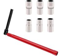 JOZMMZEOOA 6 Pezzi Chiavi a Bussola,Chiave per Rubinetto Sottolavello 8-13 MM Chiave a Tubo per Rubinettii Chiave Inglese Regolabile,per la Riparazione di Tubi Installazione di Rubinetti (Rosso)
