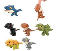 JOZMMZEOOA 6 Pezzi Dinosauro Giocattolo,Dinosauri per Bambini L'Immagine Realistica Giocattoli Dinosauro Set DinosauroScatto Giocattoli Interattivi per Bambini,per Ragazzi Ragazze
