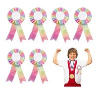 JOZMMZEOOA 6 Pezzi Hobby Horse Coccarde,Hobby Horse Accessori Rosette Fiocchi Pacchi Regalo Fiocchi Laurea Decorativi Nastro,per Gare Equitazione Cerimonie Premiazione Spettacoli Feste Bambini