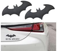 JOZMMZEOOA Adesivi Auto 2 Pezzi Metallo Adesivo Auto Pipistrello Adesivi Esterni Sticker Personalizzati per Moto Decorazioni Stickers,Adatto per Aut,Moto Decorazione(Nero)