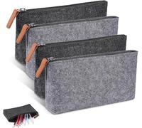 JOZMMZEOOA Astuccio in Feltro 4 Pezzi Astuccio Scuola Multifunzionale Portapenne Feltro, Capacità Utilizzato per Memorizzare Astucci, Cancelleria, Cosmetici, Piccoli Oggetti e Altre Forniture