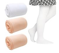 JOZMMZEOOA Calze Danza Collant 3 Pezzi Collant Danza 105-130cm Classica Bambina Taglia Alta Elasticità Coprenti Calzamaglie, Adatti per Balletto,Aerobica,Giochi Sportivi