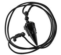 JOZMMZEOOA Esagono Pietre Cristalli Collana,Cura Cristalli Aura Pietre Chakra Naturali Healing Stones Cristalloterapia Cordoncino Regolabile Pelle Nera,per Donne e Uomini (Onice nero)